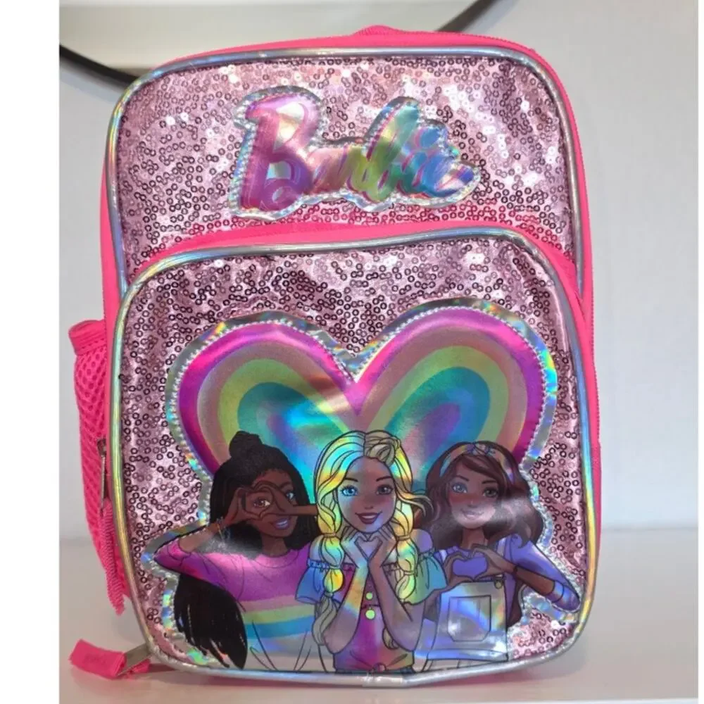 Mattel Barbie Love Wins 10 inch Girls Reusable Lunch Kit Pink | NWT
